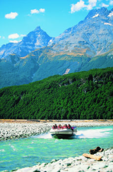 Jet-boaten Mount Aspiring National Park