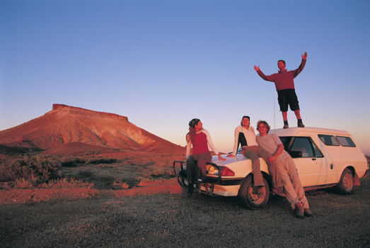 Reisroute dwars door de Outback