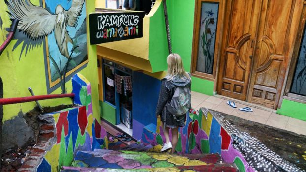 Kampung Warna Warni, het opgekleurde dorp