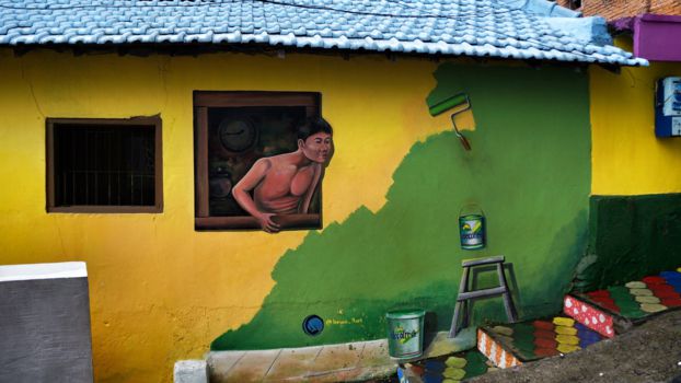 Kampung Warna Warni, het opgekleurde dorp